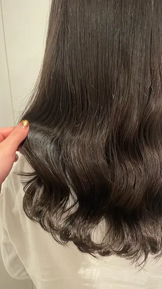 セミロング カラー ミルクティーベージュ 新潟万代/MANA♡のヘアスタイル