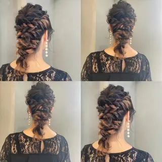 セミロング ヘアアレンジ カジュアルを女っぽく 𝗮𝘆𝗮𝗰𝗼のヘアスタイル