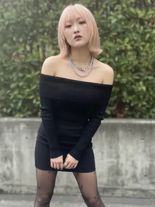 ショート カラー 髪質改善ｶﾗｰ ｹｱﾌﾞﾘｰﾁ/ﾀﾑのヘアスタイル