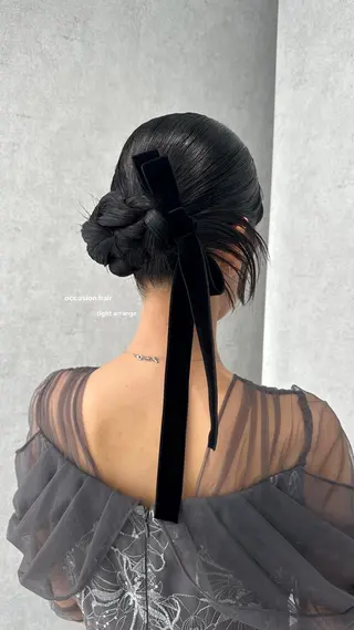 ロング ヘアアレンジ v-lab studio所属・韓国レイヤーカット/ 艶カラー/ noaのヘアスタイル