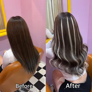 ロング シール+ちび編み込み エクステ梅田🐨のヘアスタイル