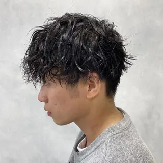 ショート パーマ メンズ Mens salon ANDYのヘアスタイル