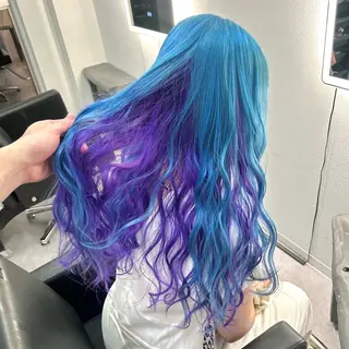 カラー 大阪ケアブリーチ/ ミルクティーベージュのヘアスタイル