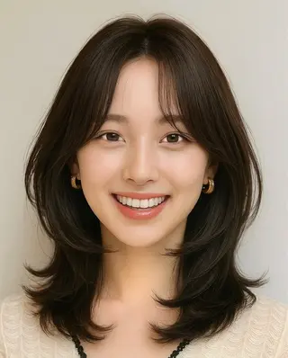 セミロング 映える顔まわり/前髪 特化 💗 ユキマのヘアスタイル