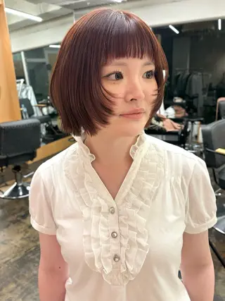 ショート カラー 武田美空🐇 ボブ/暖色カラー🌷のヘアスタイル