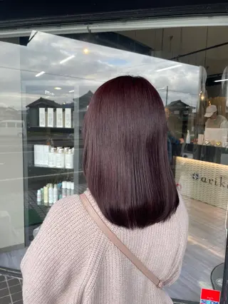 ミディアム カラー alu所属・マキノ キョウカのヘアスタイル