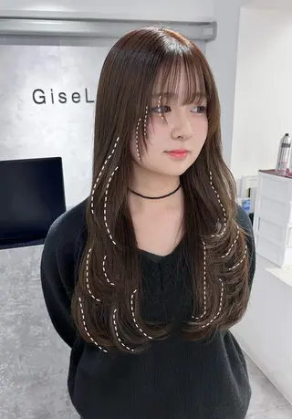 ロング カラー TOMONA👑 GiseL梅田店のヘアスタイル