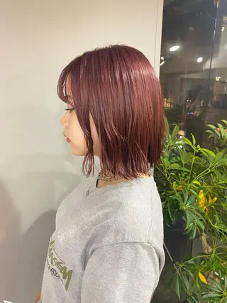 ミディアム カラー ヘアアレンジ ボブ /ニュアンス/ satomi🧸💖のヘアスタイル