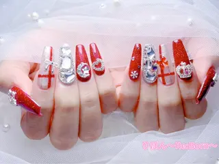 セミロング りぼん Re:Bonrのネイルデザイン