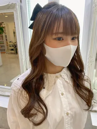 ロング カラー ヘアアレンジ マツエク・マツパ アイブロウ Noah's　Ark所属・透明感カラー🫧ヘア セット🫧松本菜月の眉毛・アイブロウイメージ