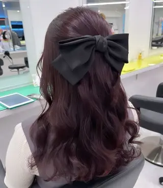 セミロング カラー ヘアアレンジ 🫧原宿艶ワンカラー /ダブルカラー🫧のヘアスタイル