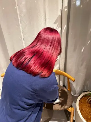 ロング カラー 風香🪼レイヤー カット/艶カラーのヘアスタイル