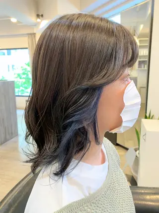 ミディアム カラー ☺︎Ayaka ☺︎のヘアスタイル