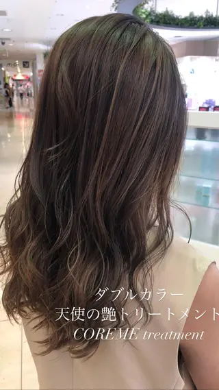 セミロング カラー 艶質改善/縮毛矯正 ササキナツミのヘアスタイル