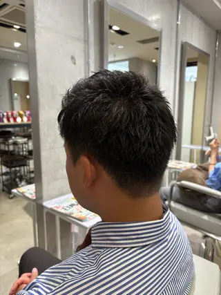 ショート .AIRI🌼 暖色/ぱつっとぼぶのヘアスタイル