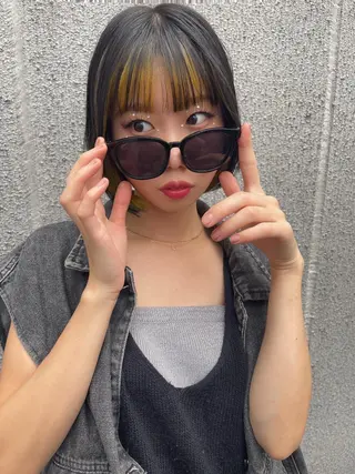 ショート 顔まわりレイヤー/ bob及川亜沙美のヘアスタイル