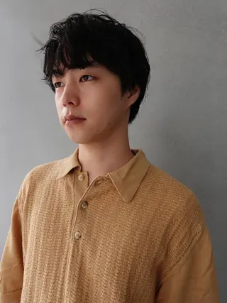 ミディアム パーマ カラー CEINE PATHのヘアスタイル