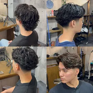 ミディアム Maison 心斎橋店所属・メンズ特化パーマ/ ハイトーンブリーチのヘアスタイル