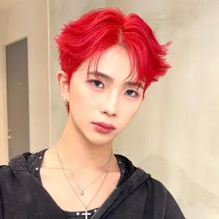 ショート カラー メンズ 岡田大志🇰🇷 中/韓メンズヘアのヘアスタイル