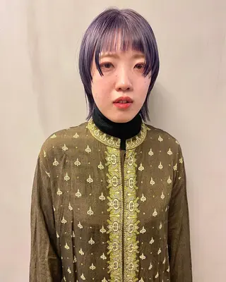 ミディアム カラー パーマ ヘアアレンジ メンズ キッズ ネイル マツエク・マツパ アイブロウ tatsumi/ボブ ウルフ/レイヤーのヘアスタイル