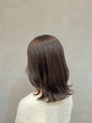 ミディアム カラー waku所属・豊橋/菜月/ブリーチ /艶カラーハイトーンのヘアスタイル
