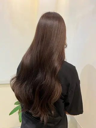 ロング ブリーチしない暖色 カラー🥀杉 優菜のヘアスタイル