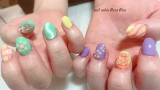 ミディアム ネイル ネイルスタジオ シェイクユアハンズのネイルデザイン