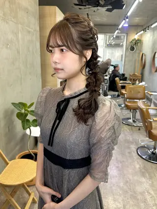 ミディアム ヘアアレンジ レイヤーカット💫 ／HARUKA🎀のヘアスタイル