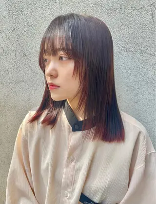 ミディアム カラー/レイヤー/ 髪質改善/PAAQのヘアスタイル