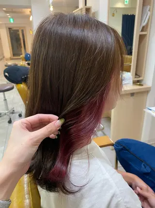 カラー 顔まわりカット/金山 /大園芽依のヘアスタイル