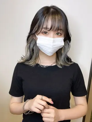 セミロング カラー matiz マティス 表参道所属・💙アンブレラカラー 髪質改善 丸尾】のヘアスタイル