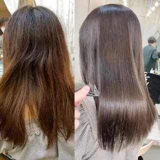 ミディアム パーマ 縮毛/レイヤー 韓国/橋口のヘアスタイル