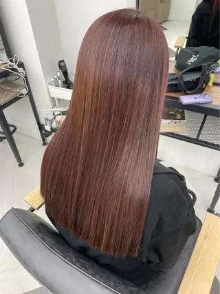 ミディアム カラー 武井　弘希 ブリーチなしカラー✨のヘアスタイル