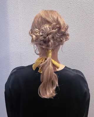 ヘアアレンジ レイヤー/ブリーチ ♥️【木坂 桃歌】のヘアスタイル