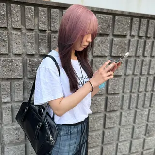 ロング カラー ヘアアレンジ あおい 🍒暖色カラーのヘアスタイル