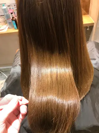 ロング カラー 髪質改善×矯正🫧 韓国ヘアasamiのヘアスタイル