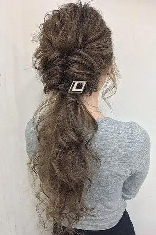 ヘアアレンジ 韓国特化エクステ🟨 エクステのヘアスタイル