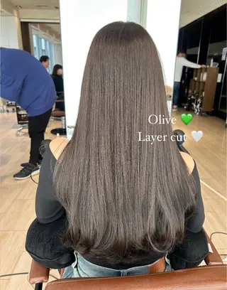 ロング カラー 🍼顔周りカット/ レイヤー/小川華奈のヘアスタイル