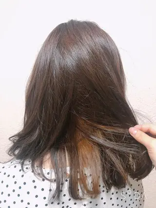 ミディアム カラー 森本　舞✴︎ 似合わせパーマのヘアスタイル