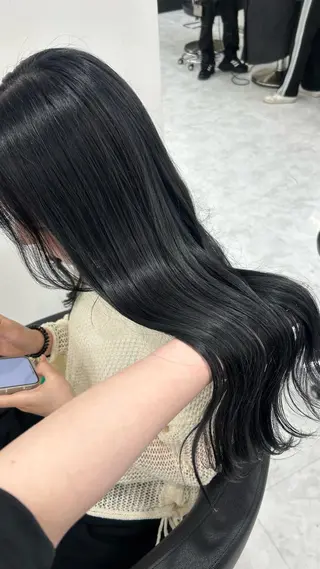 ロング カラー パーマ ヘアアレンジ メンズ キッズ 🩶盛れ✖️韓国ヘア 🩶Himari🎀のヘアスタイル