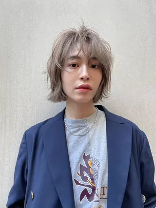 ショート カラー レイヤー専門家 ダブルカラー修のヘアスタイル