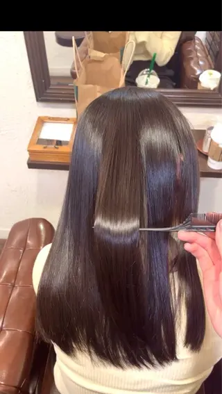 ロング うる艶カラー× ハイトーン/miuのヘアスタイル