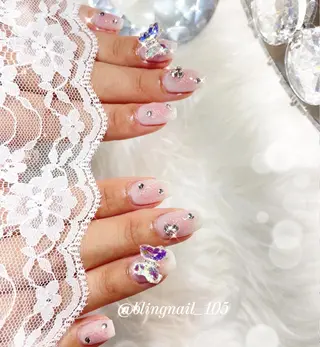 ネイル 23時まで❤︎韓国、 ワンホンネイルのネイルデザイン