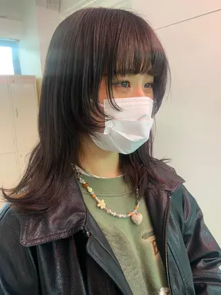 セミロング カラー ヘアアレンジ 🧨ブリーチー×ボブ レイヤー💎じゅえるのヘアスタイル