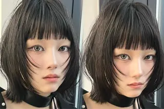 ショート 顔まわり/ボブウルフ 🤍愛唯(めい)のヘアスタイル