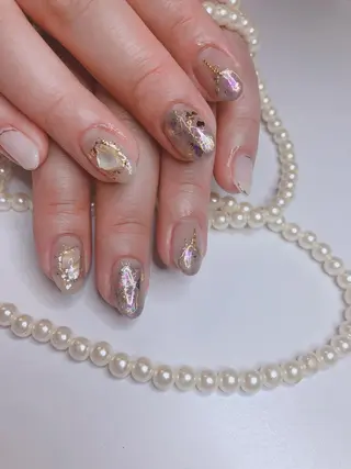 ミディアム ネイル 長さ出し専門 nynaのネイルデザイン