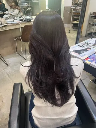 ロング カラー 韓国ヘア🇰🇷 YUKINAのヘアスタイル