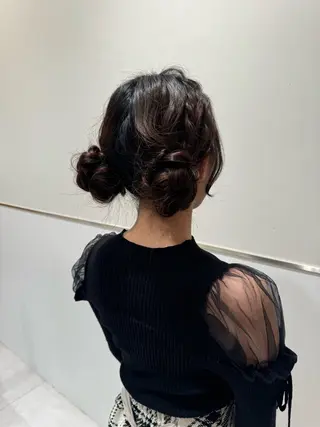 ロング ヘアアレンジ ヘアアレンジ/ 透明感カラー/まひろのヘアスタイル