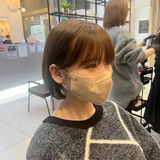 ショート カラー 透明感カラー/ くびれヘア/館岡俊平のヘアスタイル
