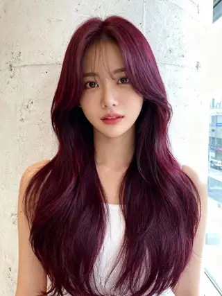 ロング カラー 韓国レイヤーカット 🫧大阪梅田レイヤーのヘアスタイル